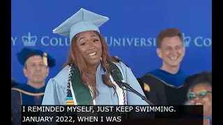 Columbia University Emotional Graduation Speech “Just Keep Swimming” | Student, Zusi Inegbeniki