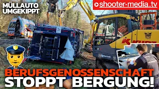 ⚠️ Berufsgenossenschaft stoppt Bergung & ruft Polizei ⚠️ 🚓  Komplizierte Bergung mit 2 Kettenbagger