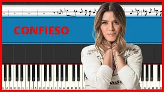 Kany García - Confieso | Piano Tutorial | Midi