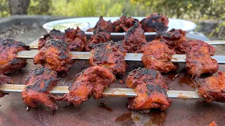 Chicken Tikka | Spicy Seekh Chicken Tikka | Chicken BBQ with Mint Chutney