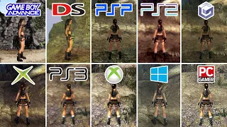 Tomb Raider Legend (2006) GBA vs DS vs PSP vs PS2 vs GC vs XBOX vs PS3 vs XBOX 360 vs PC vs PC GAMER