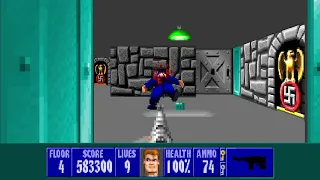 Let's Play Wolfenstein 3D - E6M4: The Ruined Complex.