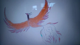 22 B Рисую Жар Птицу на компе сенсорной мышкой  How to draw the Firebird