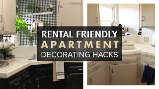 DESIGN HACKS! APARTMENT DECORATING Renter-Friendly Tips | Julie Khuu