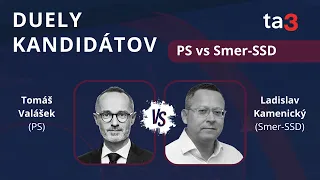 Duely kandidátov: Tomáš Valášek (Progresívne Slovensko) vs Ladislav Kamenický (Smer-SSD)