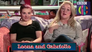 Wolfblood's Leona (Jana) and Gabrielle (Katrina) watch themselves on TV!