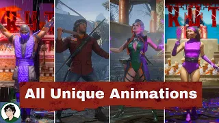 MK 11 All DLC Characters (Mercy,idle,Brutality,Wake Ups...etc) Animations Mortal Kombat 11