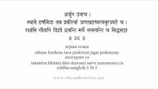 Bhagavad Gita Chapter 11 Sanskrit Recitation By His Grace Radha Gopinath Das