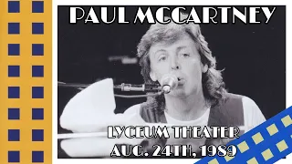 Paul McCartney - Live in New York City, NY (August 24th, 1989) - 2020 Transfer