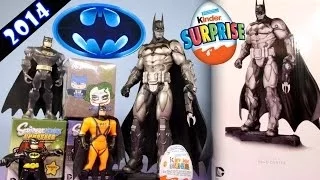 Batman Arkham Asylum Armored Statue Unboxing + DC Comics Toys Surprise Packs + Kinder Surprise Egg