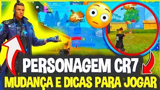 COMO JOGAR COM O PERSONAGEM CR7 NO FREE FIRE APÓS ATUALIZAÇÃO! DICAS, COMBINAÇÃO E SE VALE A PENA!?