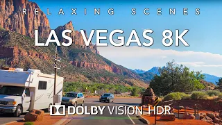 Driving Las Vegas in 8K HDR Dolby Vision - Zion Utah to Las Vegas Nevada