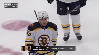 Brad Marchand Goal vs TOR 02-24-2018