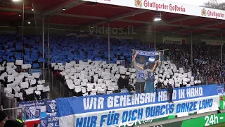 [0-0] 1.FC Heidenheim - VfL Bochum, 26.11.2023, Choreografie zum Einlaufen + Gedenkminute