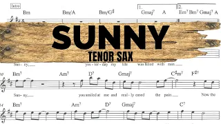 SUNNY [TENOR SAX SHEET MUSIC] Bobby Hebb