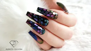 Easy Chameleon Ombre Chrome Nails for beginners. Rainbow Ombre Mirror Chrome Nail Art