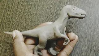 How to make a clay velociraptor dinosaur with clay.step by step.#diy #clay #dinosaur