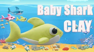 How to make baby shark with air dry clay | - Polymer Clay tutorial at home