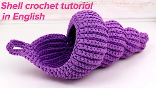 How to Make a spiral shell - Free Crochet Pattern (Subtitles)