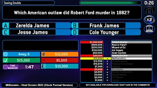 WWTBAM Clock Format - Host Screen Demonstration (My Own Version)