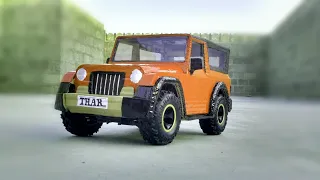 How to make rc thar with template from cardboard | mahindra thar | how to make thar