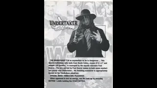 WWF RAW (Game Gear) Character profiles from Manual