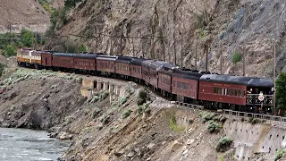 Canadian Passenger Tourism Trains Through Canadas Scenic Thompson Canyon, Featuring The RMR And RCP!