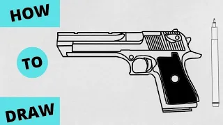 HOW TO DRAW FREEFIRE DESERT EAGLE GUN ||#Artbysujan