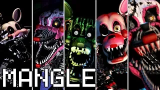 Evolution of Mangle in FNAF (2014-2018)