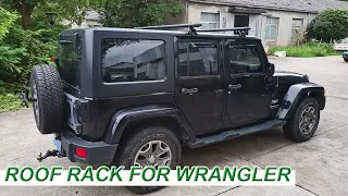 How to install the Jeep Wrangler Roof Rack ？330lbs Load Capacity Crossbars from Amazon.