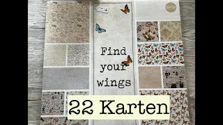 ACTION! 22 Karten ein 30x30 Block - Find your wings - Craft Sensations