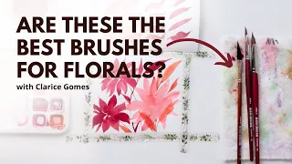 Watercolor Brushes for Florals | Princeton Dagger vs Petals Brush