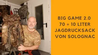 Der neue BIG GAME 2.0 70+10 Liter furtiv Jagdrucksack von Solognac - Produktvorstellung