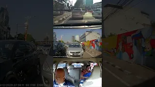 Azdome PG16s 3 Channel Dashcam Sample Video, Day and Night