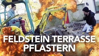 Feldstein Terrasse pflastern / Kopfsteinpflaster - Heimwerkerking Fynn Kliemann