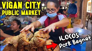 Palengke Tour in VIGAN CITY, ILOCOS SUR PHILIPPINES | Lots of CRISPY PORK BAGNET Inside This Market!