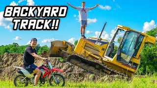 Building Backyard Pit Bike Track!!