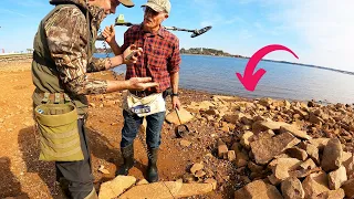 Historic Drought Reveals Treasures at Bottom of Lake (Metal Detecting)
