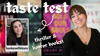 Booktuber taste test with @bookswithlexie 🧡 // Thriller & horror books reading vlog!!