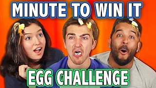 MINUTE TO WIN IT EGG ROULETTE CHALLENGE! (ft. Teens React Cast) | Challenge Chalice