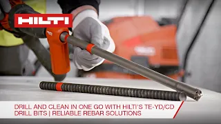 Drill and clean in one go with Hilti's TE-YD/CD Drill Bits | Reliable Rebar Solutions