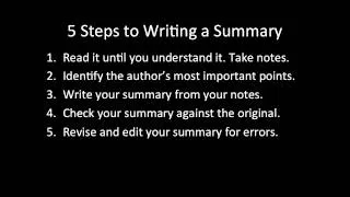 How to Write an Effective Academic Summary Paragraph