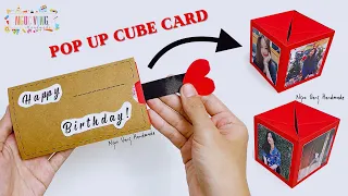 Pop Up Cube Card • Thiệp bật khối vuông 3D by NGOC VANG Handmade