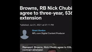 nick chubb gets an extension