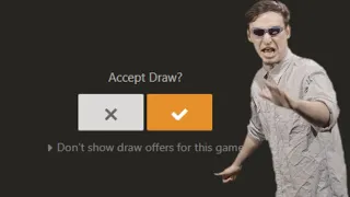 The player that offers a draw when he's losing