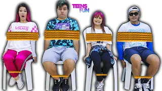 QUEM SE SOLTAR PRIMEIRO, VENCE! E GANHA 1000 REAIS !- Desafio Teens Fun ( Maloucos e Biankinha )