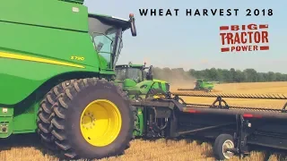 Wheat Harvest 2018: John Deere S790 & Kinze 1105