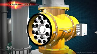 Ballast water treatment unit UV type 신규 animation