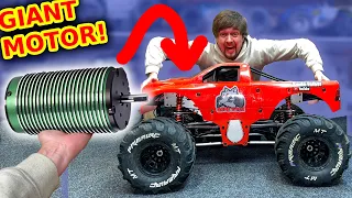 World's Biggest RC Car gets GIANT electric motor