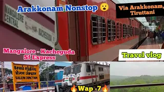 🚂 Mangalore - Kacheguda Express Travel Vlog 🥳 | Semma Speed 🔥 | Jolarpet 1 Hours Pick up 😮